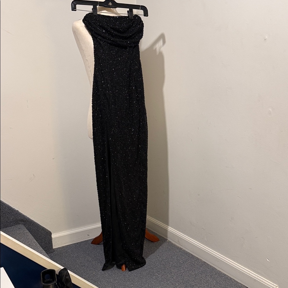 Oh Polly Elegant Black Evening Gown